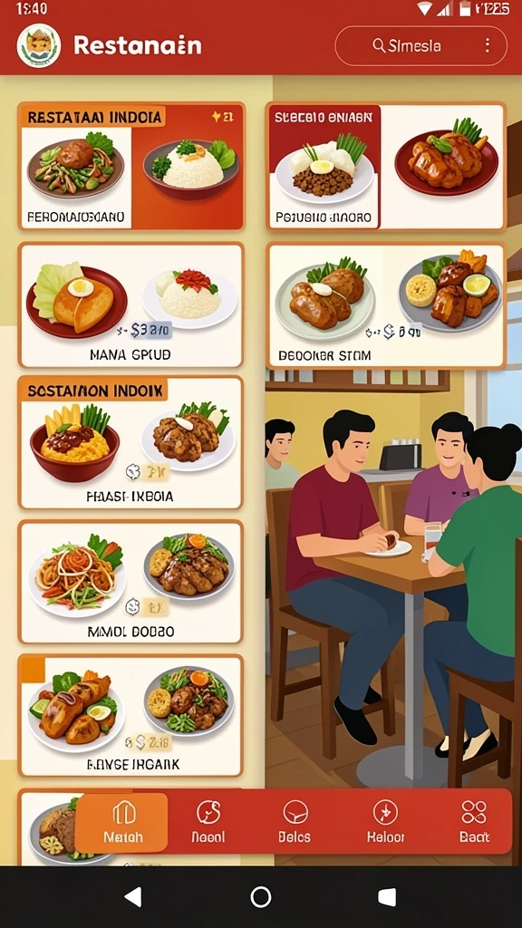 Tampilan awal yang menarik dan mudah dipahami.
