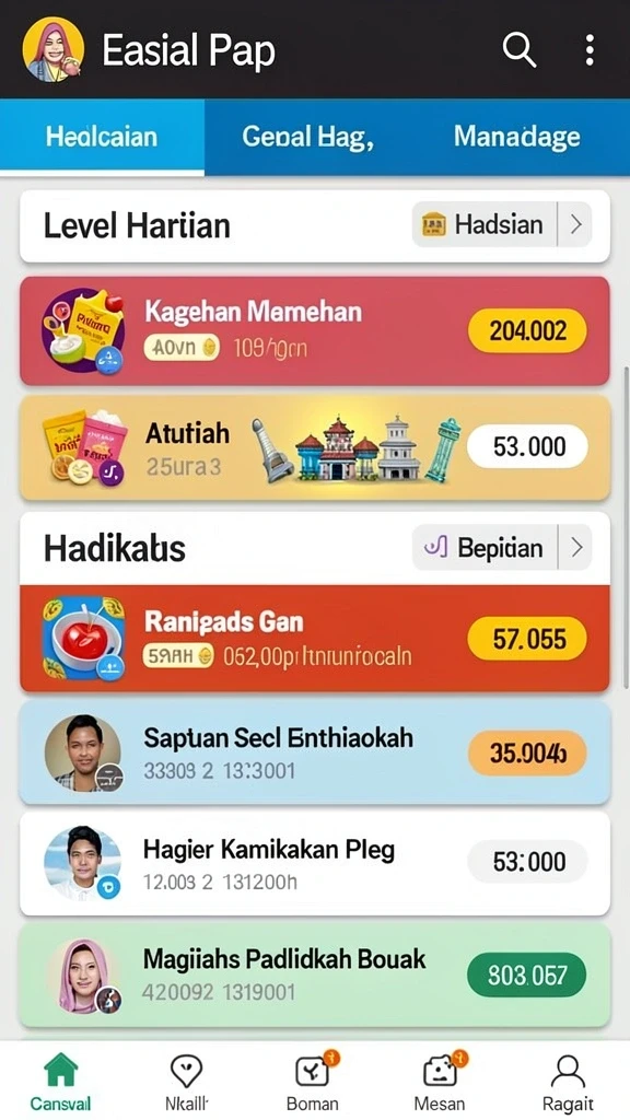 Momen seru saat menyelesaikan level sulit.