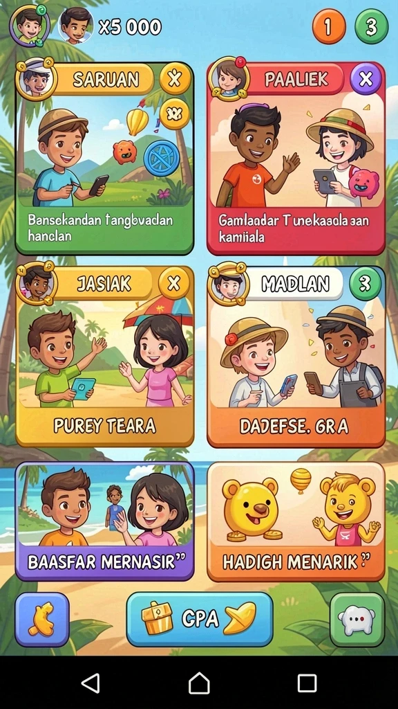 Fitur misi dengan reward yang menggoda untuk pemain.