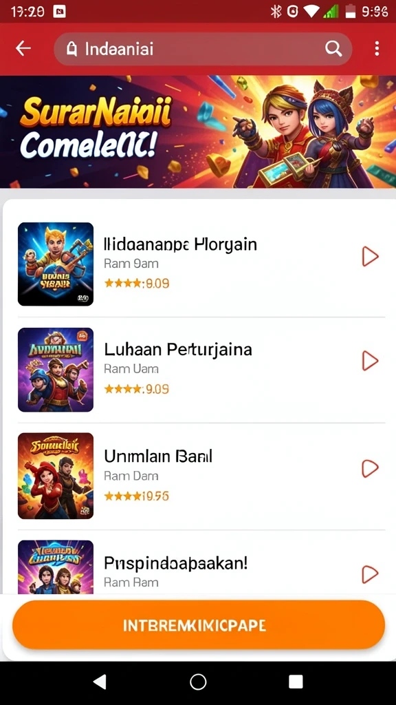 Tampilan utama aplikasi dengan antarmuka yang menarik.