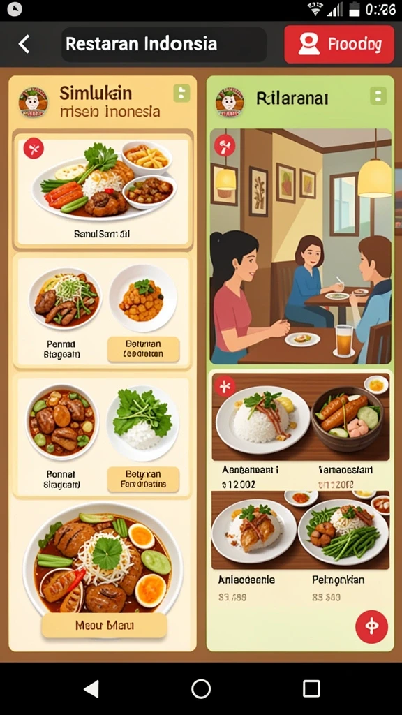 Tampilan grafis yang menarik dan penuh warna.