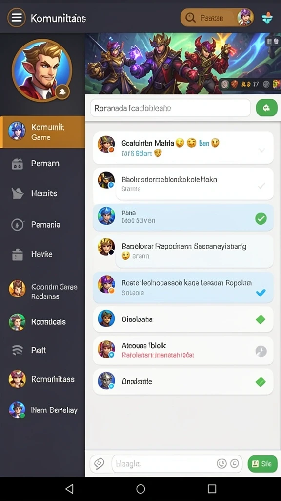 Tampilan menu awal yang menarik perhatian.