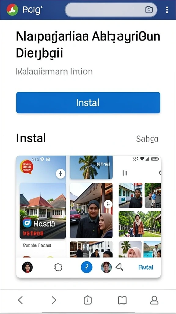 Tampilan awal game yang menarik dan interaktif.