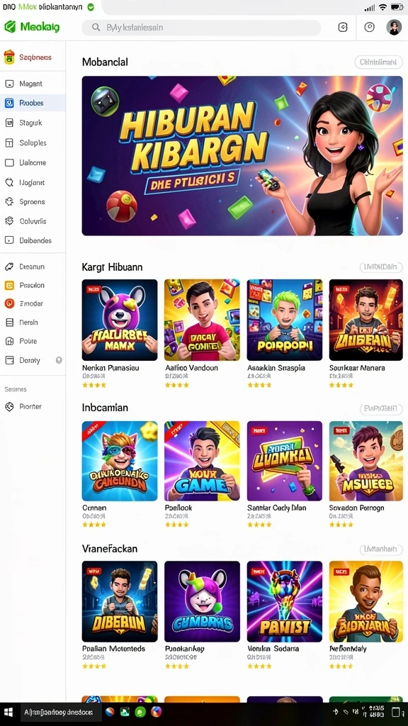Tampilan antarmuka aplikasi yang menarik dan user-friendly.