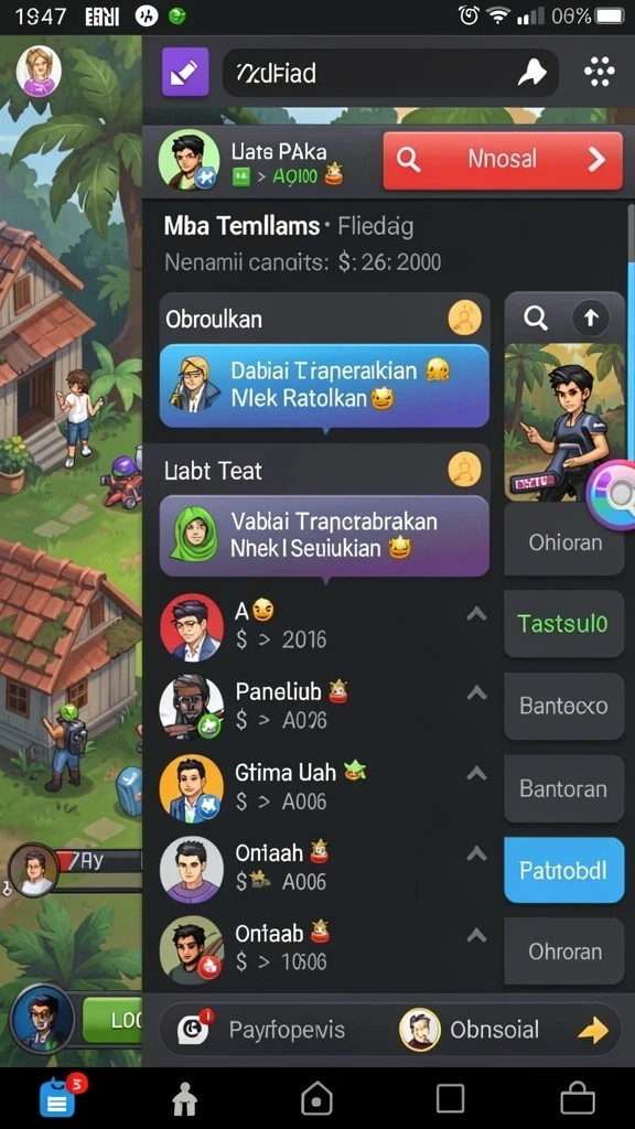 Tampilan festival budaya Jepang dalam game.