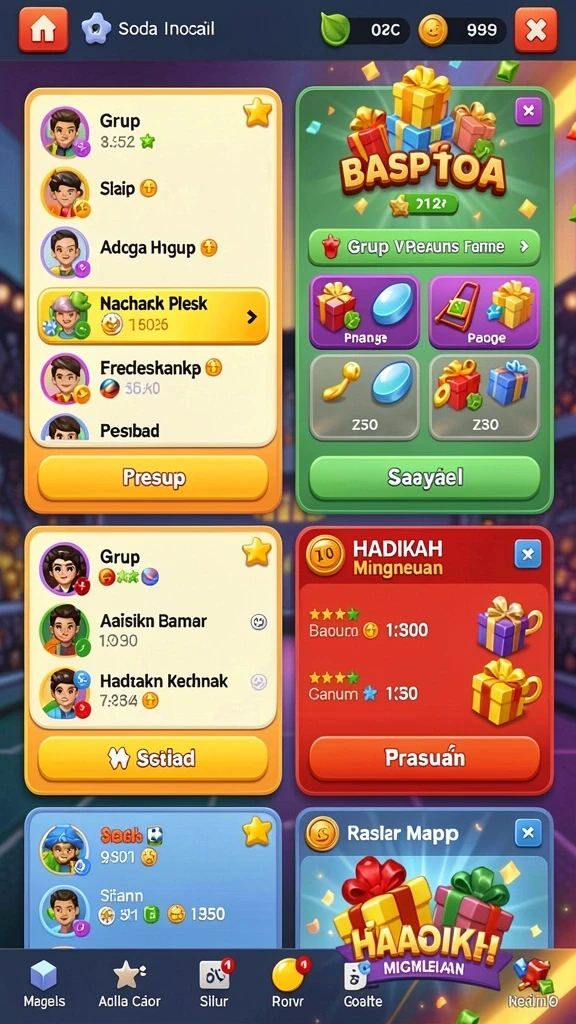 Tampilan antarmuka game yang menarik dan mudah dipahami.