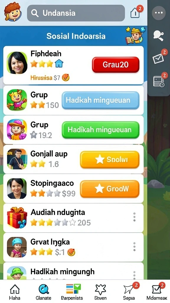 Tampilan antarmuka yang menarik dan mudah digunakan.