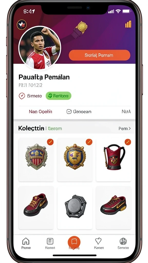 Peringkat leaderboard yang menunjukkan pencapaian pemain.