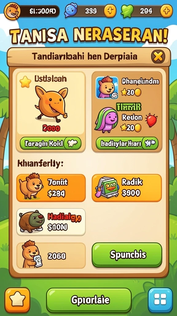 Fasilitas pembelian item dalam game yang mudah.