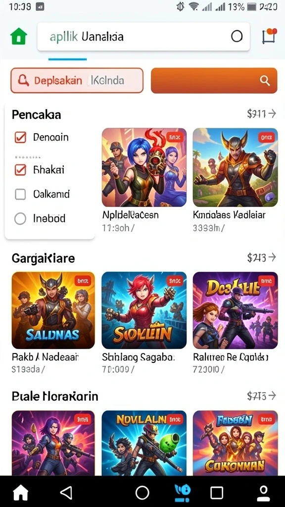 Berbagai jenis permainan menarik untuk dinikmati.