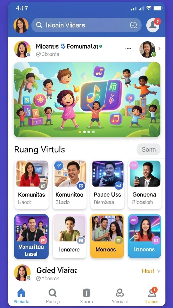 Tampilan karakter yang menarik dan penuh warna.