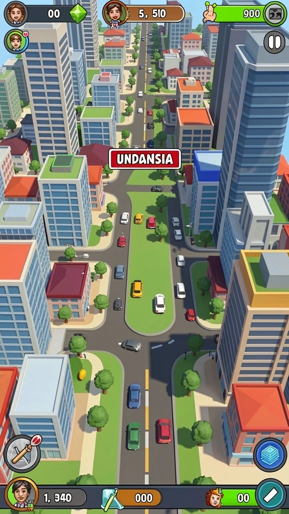 Tantangan seru di setiap level permainan.