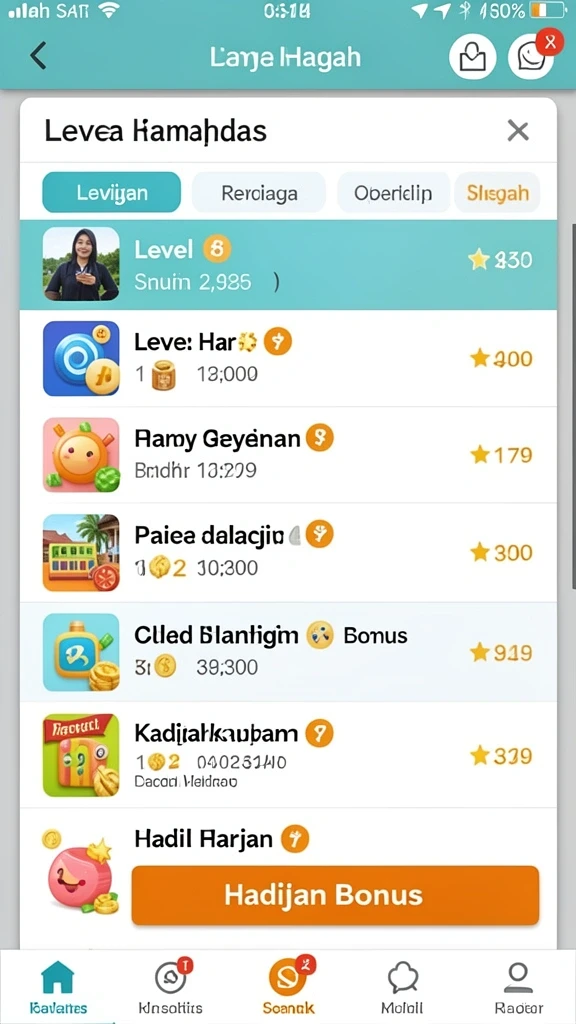 Tampilan awal permainan SUPER5 dengan grafis yang menawan.