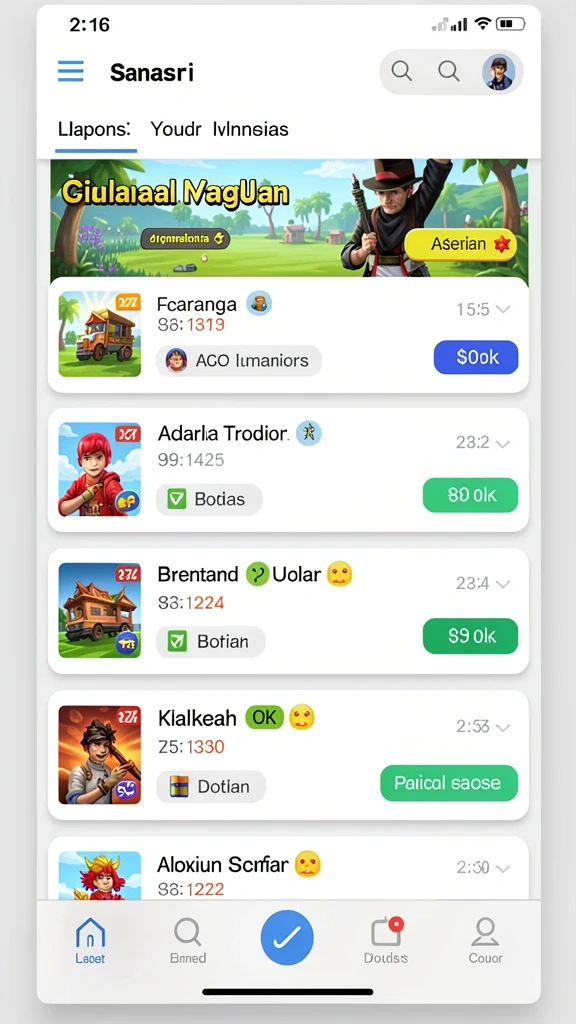 Fitur sosial untuk berinteraksi dengan pemain lain.
