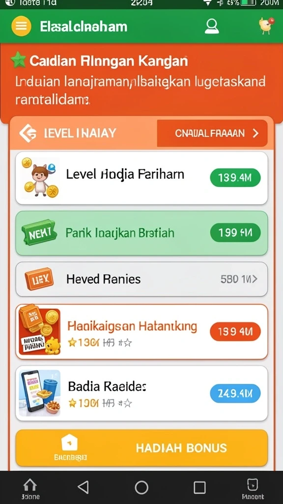 Tampilan menu utama yang elegan