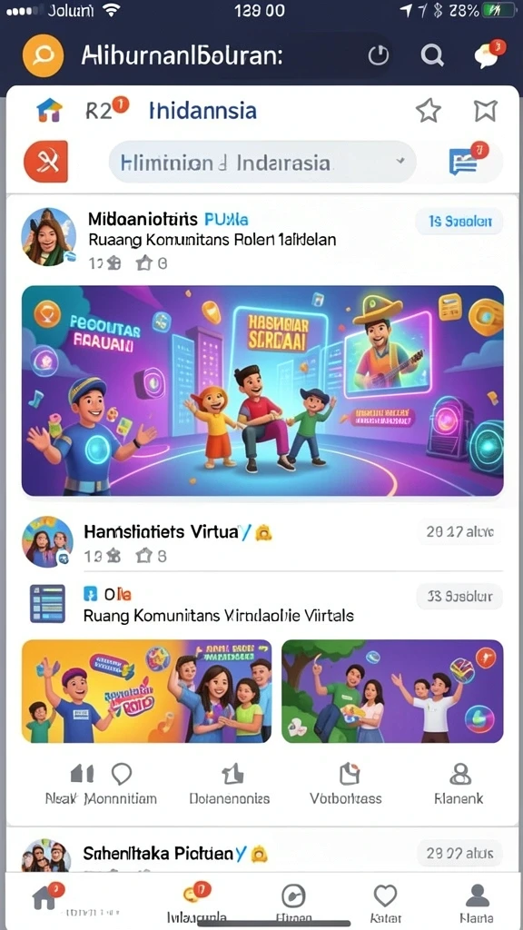 Grafik yang memukau dan warna-warna cerah.