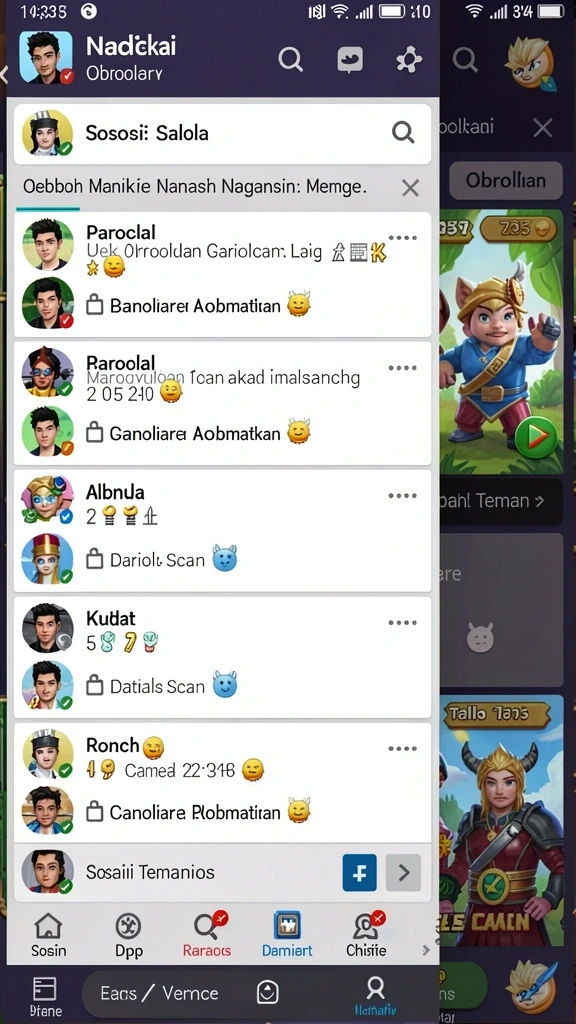 Leaderboard yang menunjukkan pemain terbaik di YUMETOTO.