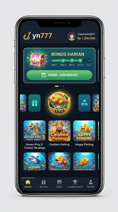 yn777 — layar beranda